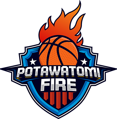 potawatomi fire logo american hvac proud supporter basketball